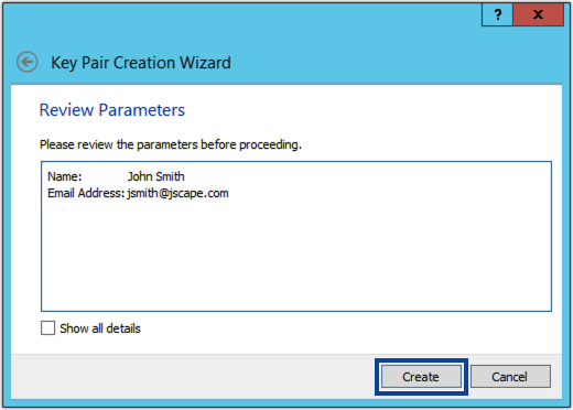 gpg 4win key pair creation wizard create